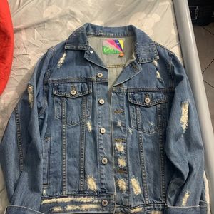 Forever 21 distressed denim jacket